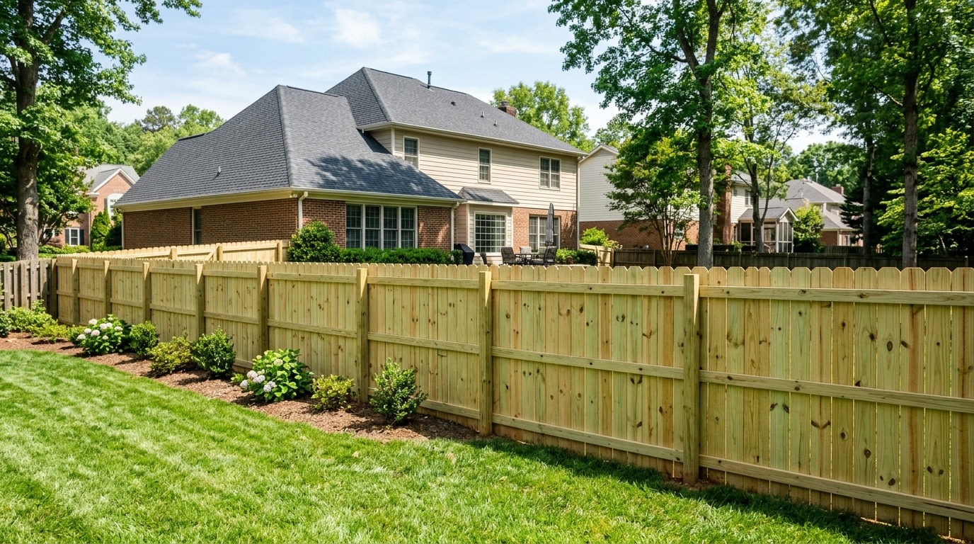 Pressure Treated Pine Privacy Fence Charlotte NC